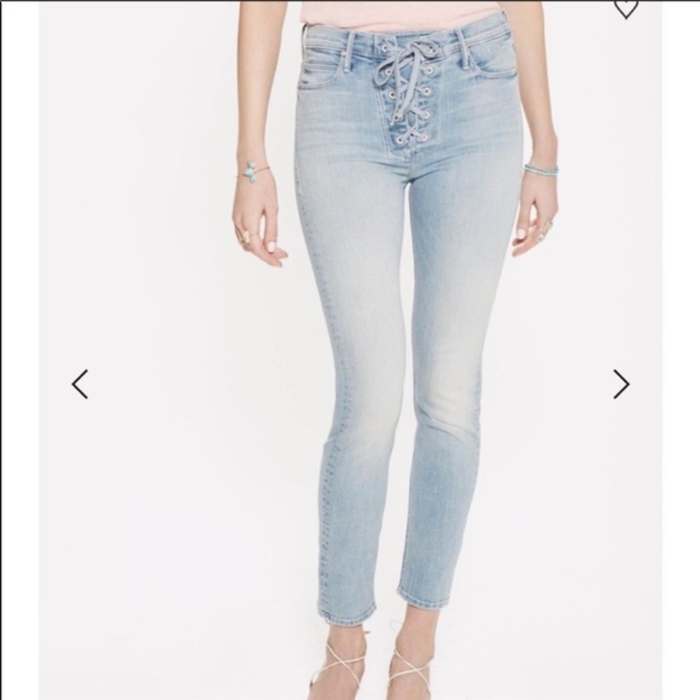 MOTHER Lace Up Jeans